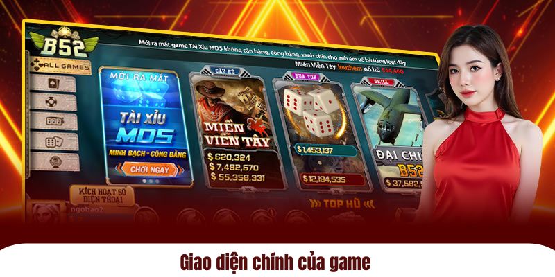 Giao diện chính của game